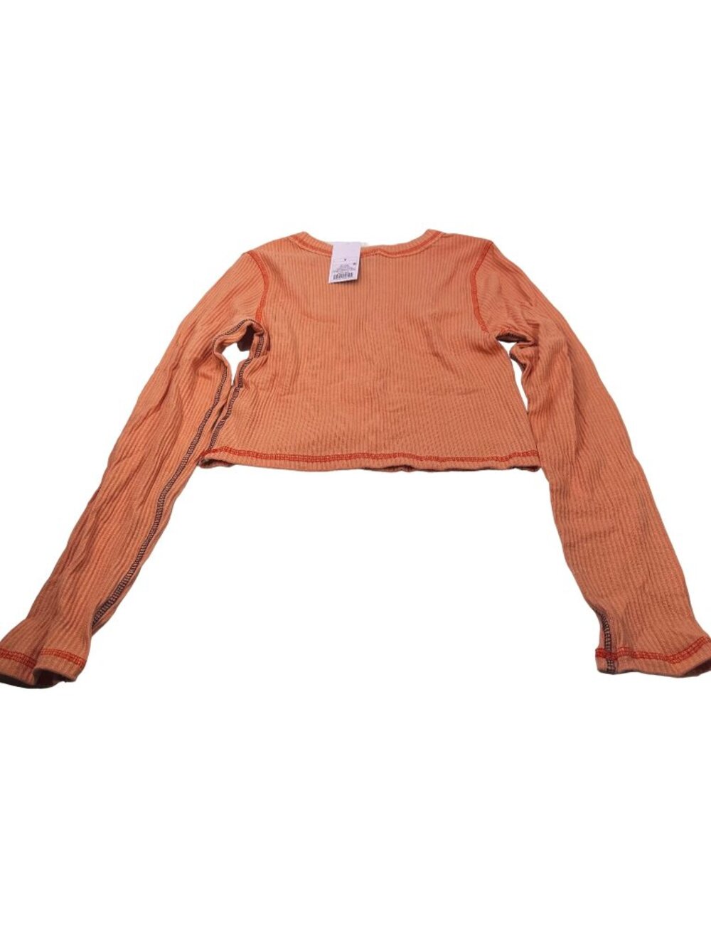 Wild Fable Women's Size Small Long Sleeve Slim Fit Baby Ribbed Tee Shirt Peach